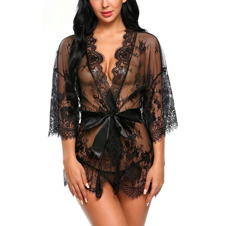 Lace, mesh and satin